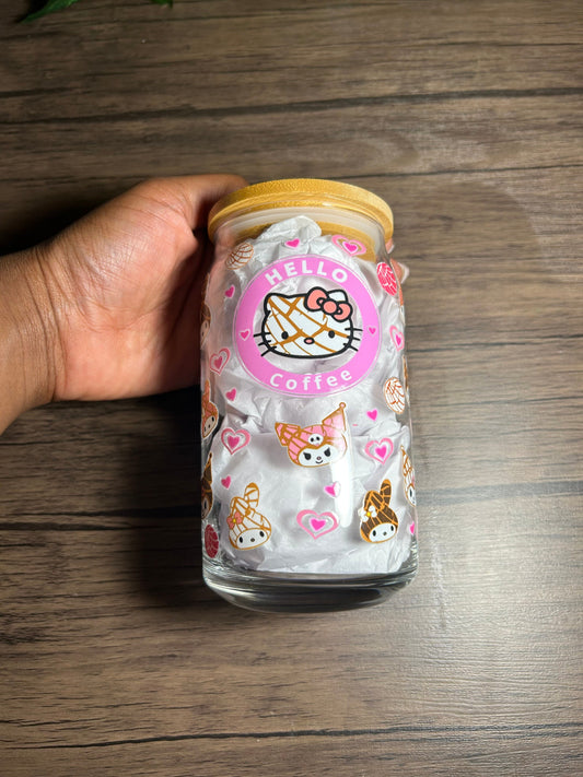 Hello Kitty My Melody Kuromi Coffee glass Libby cup